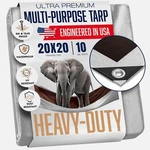 12x20 Heavy Duty Tarp 10 Mil Thick Waterproof Tear & Fade Resistant High Durabil. Fixed Price $46.02.