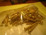 #10-24 X 1-1/4" Slotted Drive Round Head Brass Machine Screw Qty 50. Fixed Price $15.00.