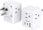 2 Pack Australia New Zealand Power Plug Adapter, Travel Adapter With 3. Fixed Price $27.54.