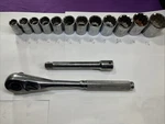 Alled 14pc S.a.e. 1/2 Drive Deeps 12 Point Sockets, Ratchet, Extension. Fixed Price $24.95.