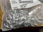 #8 1"l-inside .120"-wire 46lb-wll Zinc Plated S-hook Qty 50. Fixed Price $12.00.