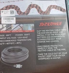 Jdzkomke Heat Tape, Deicing Heating Cable, 120v 8w/ft(80ft). Fixed Price $29.99.