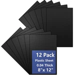 12 Pack Black Plastic Sheet 8x12x0.04 In Flexible High Tensile Sheets.... Fixed Price $24.26.