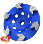 Actintool 4.5" 6 Arrow Grinding Cup Wheel Concrete Floor Grinder 5/8"-11. Fixed Price $43.99.