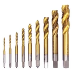 Wolfride 9pcs Titanium Spiral Flute Tap Set Metric Machine M2 M2.5 M3.... Fixed Price $23.44.
