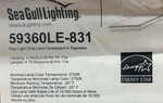 Seagull 59360le-831 Drop Lens Fluorescent 4light 28in Espresso Flush Mount Light. Fixed Price $239.99.