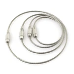 Rlecs 20pcs Stainless Steel Wire Keychains 1.5mm Aircraft Cable 1.5mm, Silver. Fixed Price $11.94.