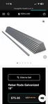 Vodaland 18 Rebar Rods (quantity 50). Fixed Price $45.00.