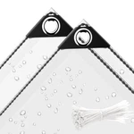 6 X 16 Ft Clear Waterproof Tarp, Pvc 11.8 Mil Tarpaulin With Grommets And Cab.... Fixed Price $114.56.