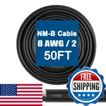Mookeerf 8/2 Wire Ground - 50ft Nm-b 8 Gauge Non-metallic Sheathed Cable 100. Fixed Price $236.94.