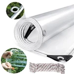 Tarps Heavy Duty Watertarpsproof 8x8ft, 14 Mil Clear Tarpaulin With Grommets .... Fixed Price $68.16.