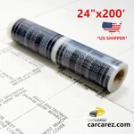 Carcarez Auto Car Carpet Floor Mat Self Adhesive Protective Film 24"x200' 4 Mil. Fixed Price $59.99.