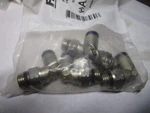 1/4" Tube X Male Univ Thread 90 Nickel Plated Brass Ptc Swivel Elbow Qty 5. Fixed Price $20.00.