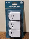 Electes 3 Prong Grounded Single Port Power Adapter With Red Indicator On/off. Fixed Price $11.81.