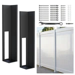 5x5 Vinyl Fence Post Concrete Mount 2 Pack Black Surface Base For. Fixed Price $124.32.