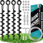 Payivsve Ground Anchors Shed Kit 1/8 Galvanized Cable And Turnbuckles. Fixed Price $54.04.