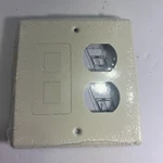 Wiremold 4047bf Series Two-gang Cover Duplex And Modular Furniture Fitting Ivory. Fixed Price $15.95.