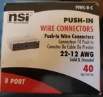 Nsi Piwc-8-c Easy-twist Push-in Wire Connector, 8 Wires (box Of 40), Gray. Fixed Price $29.50.