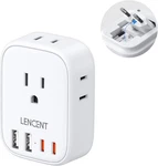 European Travel Plug Adapter, Lencent Us To Europe Type-c Foldable Power Wi. Fixed Price $14.16.