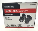 Everbilt 5 In. Black Tool Chest Caster Set 2 Rigid And Swivel With Brake. Fixed Price $79.99.