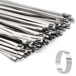 Metal Zip Ties 100pcs 11.8 Inch 304 Stainless Steel Ties,heavy Duty Metal.... Fixed Price $14.17.
