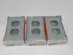 Lot Of 3 Wiremold G3043be Gray 3000 Series Duplex Receptacle Plates Covers Wm. Fixed Price $14.00.