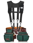 Trutuch Green Nylon & Leather Tool Belt With Work Suspender Belts. Fixed Price $174.98.