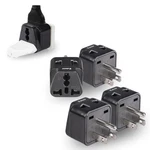 Orei Usa, Canada Adapter Plug, Europe, Uk, China To Us American 4 Pack, Black. Fixed Price $13.35.