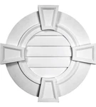 Ekena Millwork Gable Louver Vent 30"x30"round Primed Polyurethane - Functional. Fixed Price $42.50.