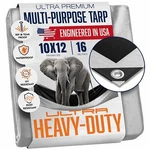 10x12 Ultra Heavy Duty Tarp Extra Thick 16 Mil Uv Resistant Grommets Every 18 In. Fixed Price $37.67.