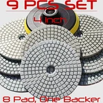 Diamond Polishing Pads 4 Inch Wet Dry Set Kit For Granite Concrete Marble Polish. Fixed Price $21.99.