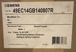 Siemens General Purpose Non Reversing Motor Starter Enclosure 49ec14gb140807r. Fixed Price $169.00.