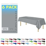 Zimpleware Premium Silver Plastic Table Cloth Disposable (6 Pk) Table.... Fixed Price $20.83.