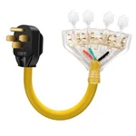 50 Amp To 20 110v Rv Adapter Cord, 4 Prong Male 4x 5 1.5ft Nema 14-50p. Fixed Price $42.75.