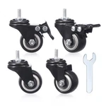 Blue Handcart 1.5 Inch Caster Wheels, Casters Set Of 4 Heavy Duty Threaded St.... Fixed Price $23.13.