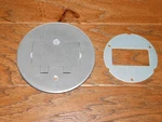 Wiremold Legrand Duplex Receptacle Floor Box Cover Plate Round Silver 377b. Fixed Price $33.74.