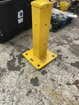 New Vestil Bolt-on Style Steel Post For 2 Ribbed Guard Rails, 18"h, Yellow. Fixed Price $119.99.