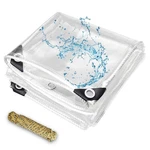 Kgitpve 7 X 10 Clear Vinyl Tarp Pvc 14 Mil Tarpaulin Tarps Grommets Duty. Fixed Price $101.59.