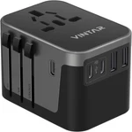 Universal Travel Adapter, Vintar International Power Adapter With 6a 3 Usb C And. Fixed Price $35.39.