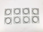 Lot Of 8 New Steel City 52c31/2-25 Square 1/2" Raised Mud Rings 4" - No Box. Fixed Price $29.95.