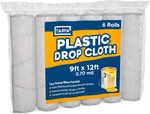 12 X 9 Ft Drop Cloths (6-pack) Plastic Sheeting & Painters Tarps For P. Fixed Price $14.87.