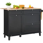 Vevor Kitchen Island Cart Storage Cabinet Serving With Drawer & Trash. Fixed Price $228.99.