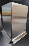 Stainless Steel 304#4 Cove Base Sanitary Outside Corner 24 Gauge 4.75" X 3". Fixed Price $30.00.