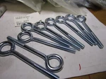 1/4"-20 X 2-1/2" Shank L 1-1/4" Thread 3-1/2" Oal Zinc Turn Eye Bolt Qty 9. Fixed Price $11.00.