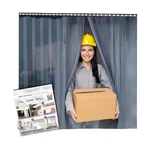 4x7' Clear Pvc Strip Curtain Kit - 48" Width X 84" Height Heavy Duty, Waterpr.... Fixed Price $73.94.