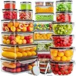 52 Pcs Food Storage Containers With Lids Airtight (26 & 26 Containers)- Reu. Fixed Price $33.30.