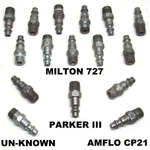16 Air Chucks 1/4" Male Plug Fittings - Milton 727 Parker Iii Amflo Cp21 +. Fixed Price $15.59.