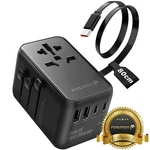 Fosmon 35w Universal Travel Adapter With 2x Usb C+2x A+2.6ft Type C Cable. Fixed Price $27.99.