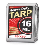 Tarp Heavy Duty Waterproof 20x30ft 16mil Silver Black Reinforced Grommets Keten. Fixed Price $179.99.