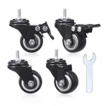 1.5 Inch Caster Wheels, Casters Set Of 4 Heavy Duty Threaded Stem Whee.... Fixed Price $26.18.